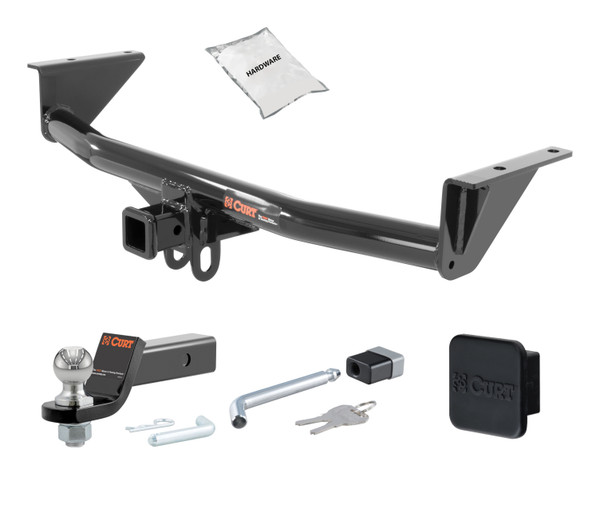 15 - 22 Chevrolet Colorado 2in. CURT Trailer Hitch + Ball Mount + Cover + Lock Kit HWA325 - CURT