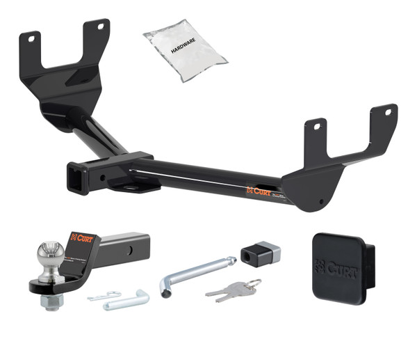 15 - 17 Lexus NX200t 2in. CURT Trailer Hitch + Ball Mount + Cover + Lock Kit HWA1687 - CURT