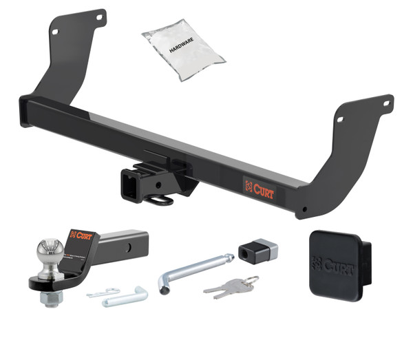 23 - 24 Lexus RX350 2in. CURT Trailer Hitch + Ball Mount + Cover + Lock Kit HWA1700 - CURT
