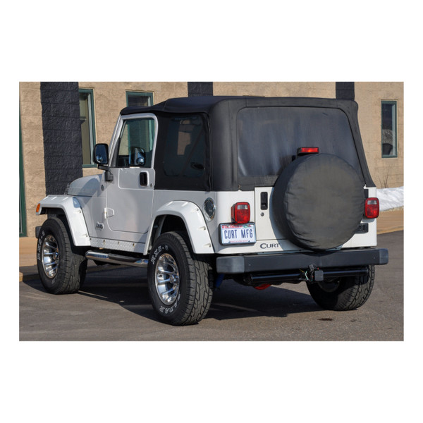 97 - 06 JEEP Wrangler TJ 2in. CURT Trailer Hitch + Ball Mount + Cover + Lock Kit HWA1578