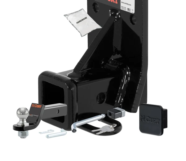 92 - 00 Mitsubishi Montero 2in. CURT Trailer Hitch + Ball Mount + Cover + Lock Kit HWA1984 - CURT