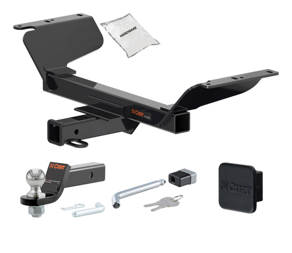 18 - 24 Chevrolet Equinox Excluding diesel 2in. CURT Trailer Hitch + Ball Mount + Cover + Lock Kit HWA339 - CURT