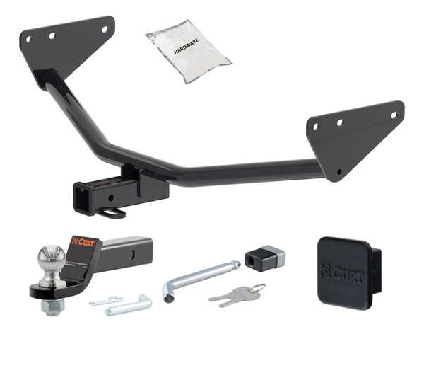 22 - 24 Mitsubishi Outlander 2in. CURT Trailer Hitch + Ball Mount + Cover + Lock Kit HWA1987 - CURT