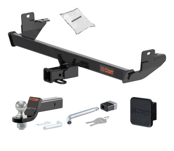 24 - 24 Mazda CX-90 2in. CURT Trailer Hitch + Ball Mount + Cover + Lock Kit HWA1810 - CURT