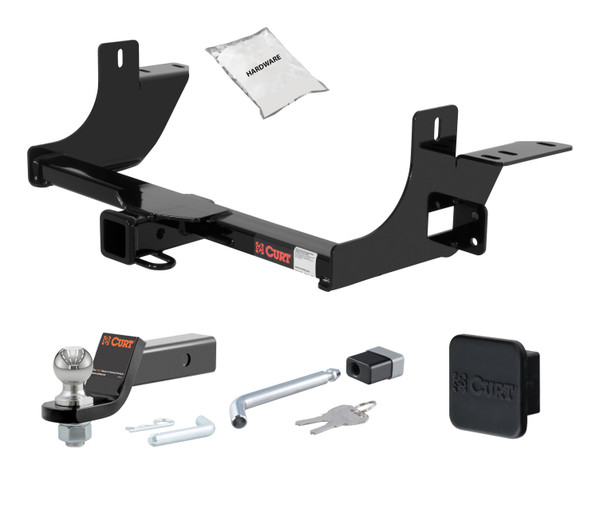 05 - 09 Pontiac   SV6 121" wheelbase only 2in. CURT Trailer Hitch + Ball Mount + Cover + Lock Kit HWA2131 - CURT