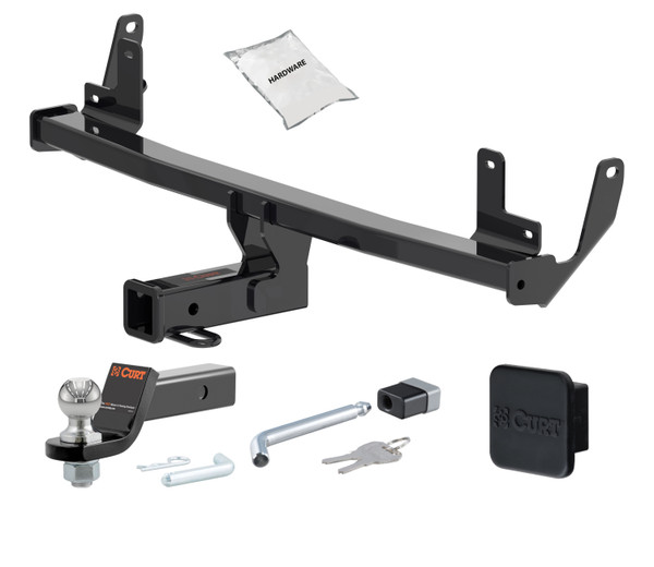 23 - 24 Dodge Hornet 2in. CURT Trailer Hitch + Ball Mount + Cover + Lock Kit HWA702 - CURT