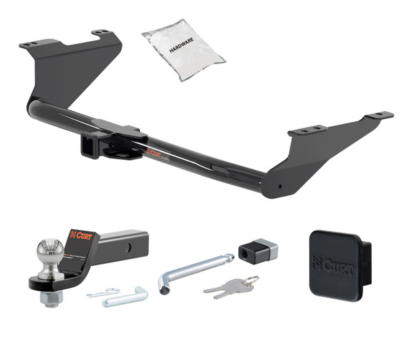 17 - 24 Chrysler Voyager 2in. CURT Trailer Hitch + Ball Mount + Cover + Lock Kit HWA656 - CURT