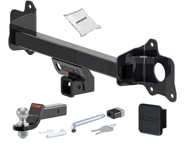 20 - 23 Toyota TOYOTA 2in. CURT Trailer Hitch + Ball Mount + Cover + Lock Kit HWA2347 - CURT