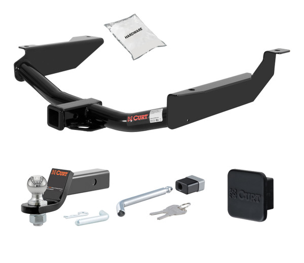 98 - 03 Dodge Durango 2in. CURT Trailer Hitch + Ball Mount + Cover + Lock Kit HWA693 - CURT