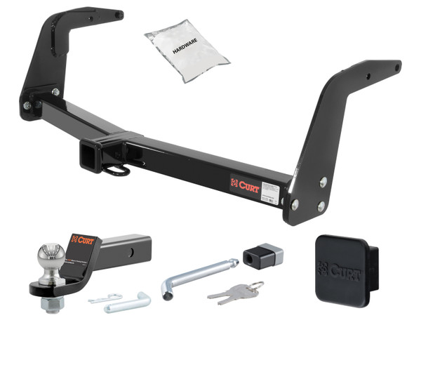 92 - 95 Toyota 4Runner With 31.5" or smaller spare tires 2in. CURT Trailer Hitch + Ball Mount + Cover + Lock Kit HWA2352 - CURT