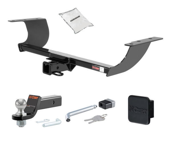 12 - 16 Dodge Charger 2in. CURT Trailer Hitch + Ball Mount + Cover + Lock Kit HWA678 - CURT