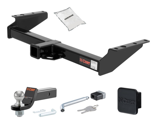 92 - 99 Chevrolet   2in. CURT Trailer Hitch + Ball Mount + Cover + Lock Kit HWA590 - CURT