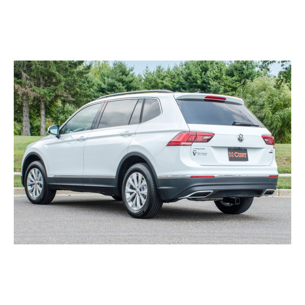 18 - 24 Volkswagen Tiguan 2in. CURT Trailer Hitch + Ball Mount + Cover + Lock Kit HWA2519