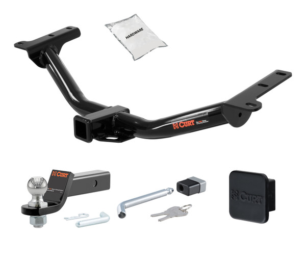 09 - 20 Dodge Journey 2in. CURT Trailer Hitch + Ball Mount + Cover + Lock Kit HWA704 - CURT