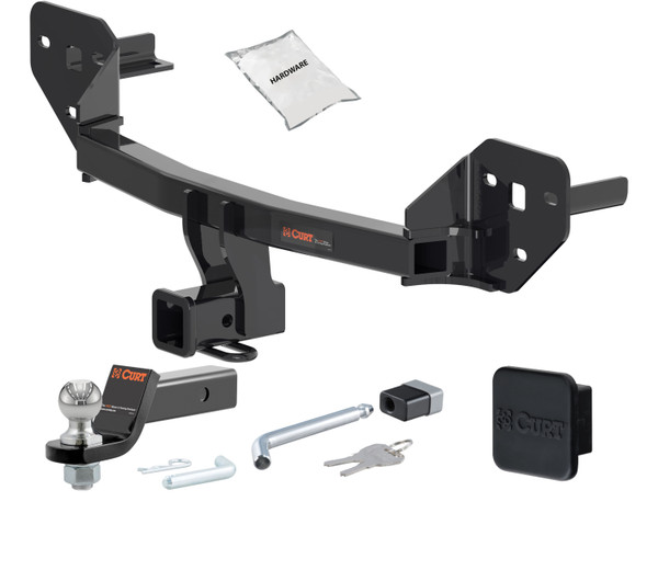 20 - 25 Subaru Legacy Sedan 2in. CURT Trailer Hitch + Ball Mount + Cover + Lock Kit HWA2294 - CURT
