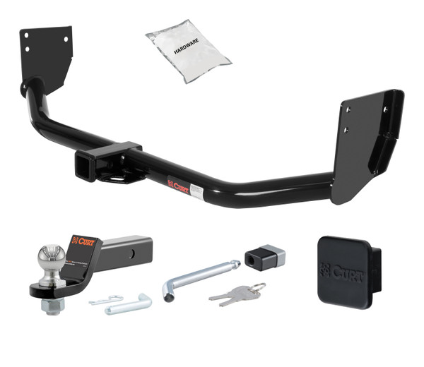 07 - 09 Chrysler Aspen 2in. CURT Trailer Hitch + Ball Mount + Cover + Lock Kit HWA634 - CURT