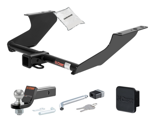 09 - 13 Subaru Forester 2in. CURT Trailer Hitch + Ball Mount + Cover + Lock Kit HWA2270 - CURT