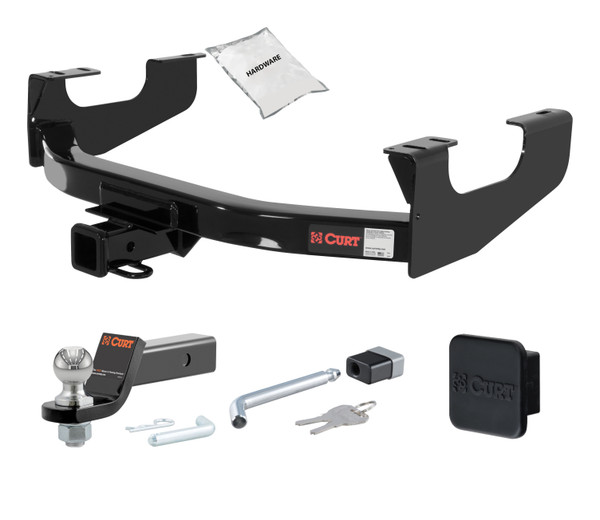 04 - 04 Ford F-150 Heritage Edition 2in. CURT Trailer Hitch + Ball Mount + Cover + Lock Kit HWA871 - CURT