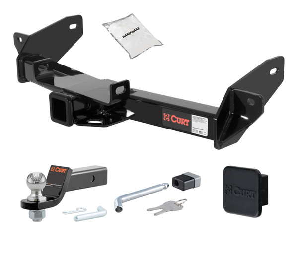 06 - 08 Ford F-150  Excluding factory receiver (built after 8/5/05) 2in. CURT Trailer Hitch + Ball Mount + Cover + Lock Kit HWA858 - CURT