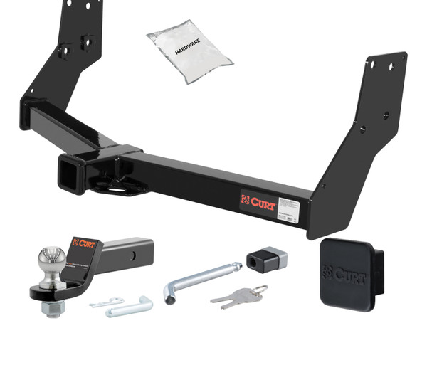 97 - 03 Infiniti QX4  2in. CURT Trailer Hitch + Ball Mount + Cover + Lock Kit HWA1489 - CURT