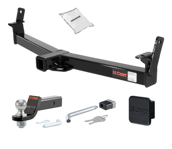 95 - 01 Ford Explorer 2in. CURT Trailer Hitch + Ball Mount + Cover + Lock Kit HWA834 - CURT