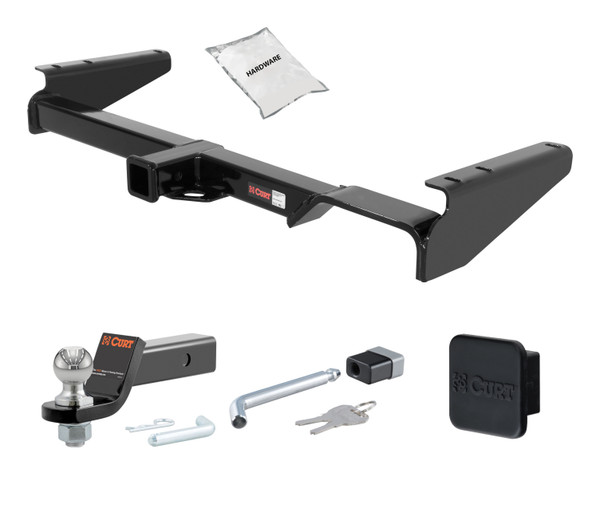 01 - 03 Toyota Highlander 2in. CURT Trailer Hitch + Ball Mount + Cover + Lock Kit HWA2398 - CURT