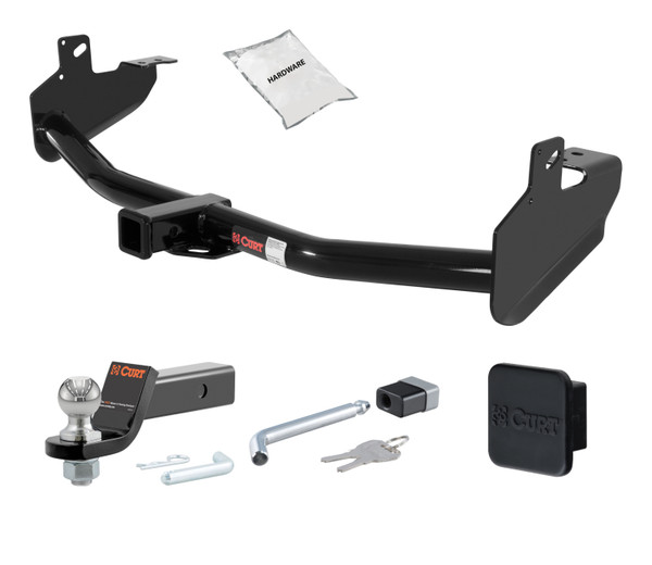 07 - 08 ISUZU I-370  2in. CURT Trailer Hitch + Ball Mount + Cover + Lock Kit HWA1515 - CURT