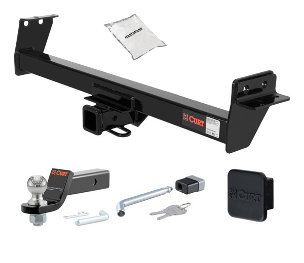 91 - 97 ISUZU Rodeo 2in. CURT Trailer Hitch + Ball Mount + Cover + Lock Kit HWA1519 - CURT