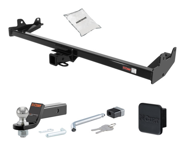 04 - 07 Ford Freestar 2in. CURT Trailer Hitch + Ball Mount + Cover + Lock Kit HWA945 - CURT