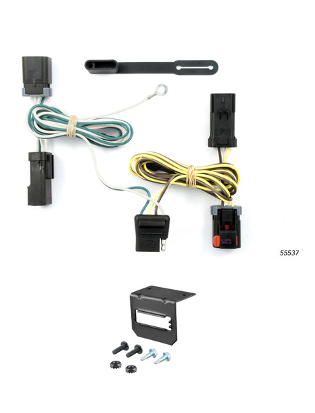 04-07 Dodge Grand Caravan With Stow 'n Go CURT 4-flat Plug and Play Trailer Wiring - CURT