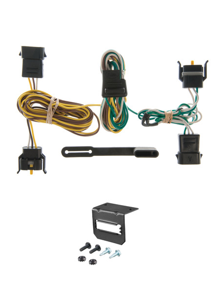 97-99 Ford Escort Sedan CURT 4-flat Plug and Play Trailer Wiring - CURT