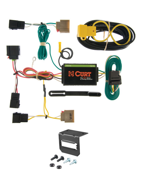 07-07 Dodge Caliber Excluding SRT CURT 4-flat Plug and Play Trailer Wiring - CURT