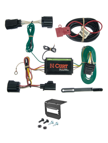 12-14 Ford Focus Hatchback, excluding RS and ST CURT 4-flat Plug and Play Trailer Wiring - CURT