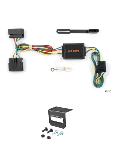04-12 GMC Canyon CURT 4-flat Plug and Play Trailer Wiring - CURT