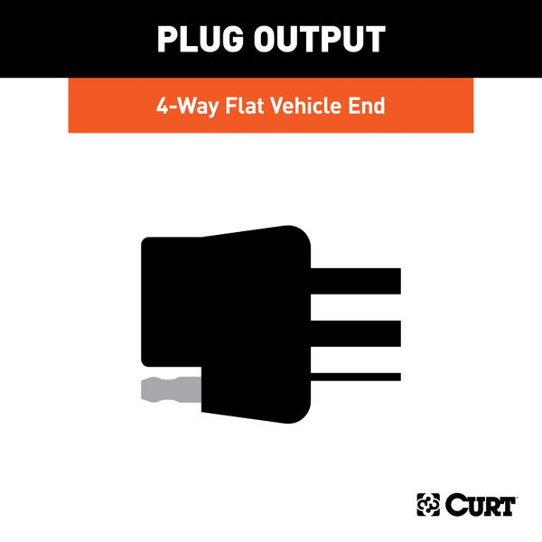 03-24 GMC Savana 2500 CURT 4-flat Plug and Play Trailer Wiring