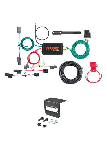 16-21 HONDA   Sedan, excluding center exhaust CURT 4-flat Plug and Play Trailer Wiring - CURT