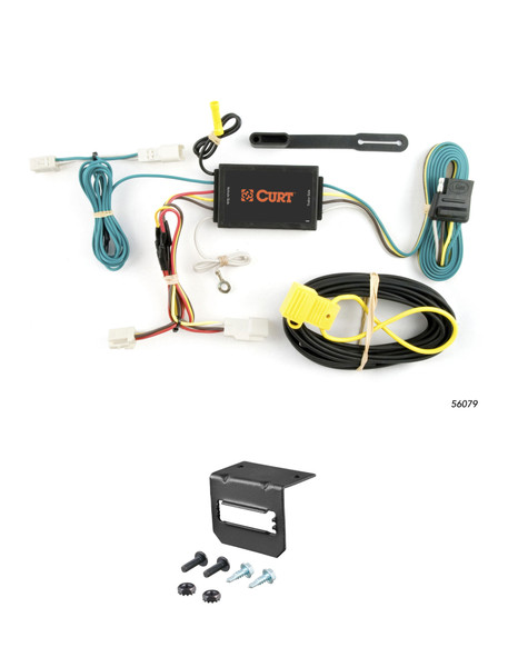 11-12 Toyota Avalon Dual exhaust CURT 4-flat Plug and Play Trailer Wiring - CURT
