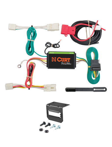 14-17 Hyundai Elantra GT Base, single exhaust only CURT 4-flat Plug and Play Trailer Wiring - CURT
