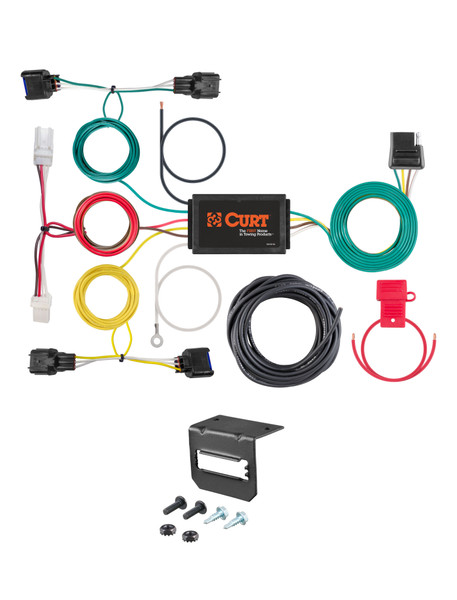 18-21 Hyundai Kona Excluding electric CURT 4-flat Plug and Play Trailer Wiring - CURT