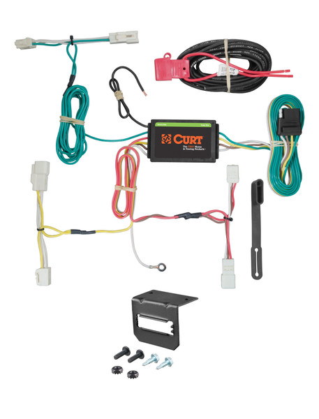 15-20 Toyota Sienna CURT 4-flat Plug and Play Trailer Wiring - CURT