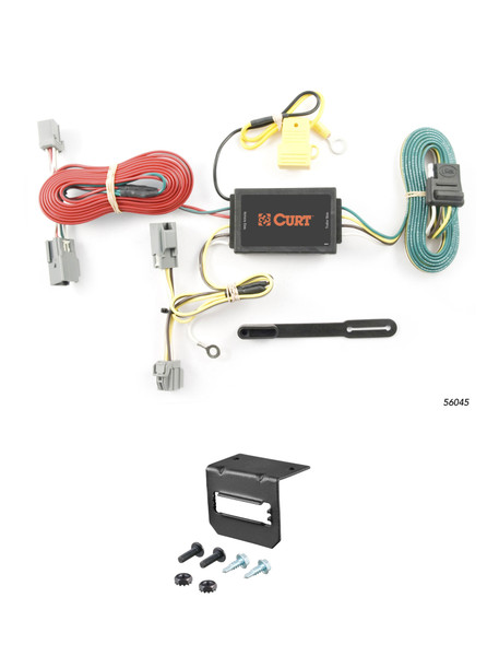 05-14 Volvo XC90 CURT 4-flat Plug and Play Trailer Wiring - CURT