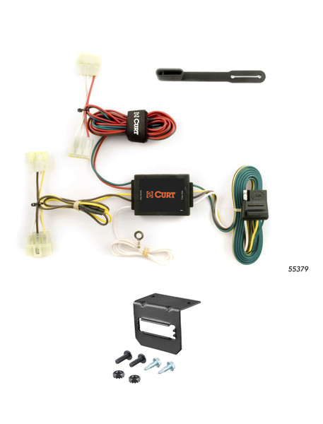 95-04 Toyota Tacoma CURT 4-flat Plug and Play Trailer Wiring - CURT