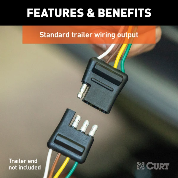 01-05 Volkswagen Jetta Wagon CURT 4-flat Plug and Play Trailer Wiring