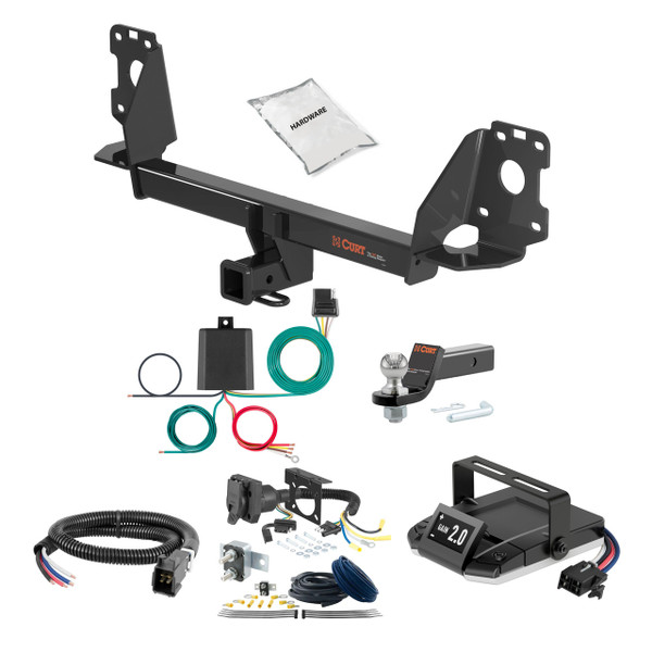 09-17 Audi Q5 Excluding hybrid 2 CURT Trailer Hitch + Assure Proportional Brake Controller Kit HBCW68 - CURT