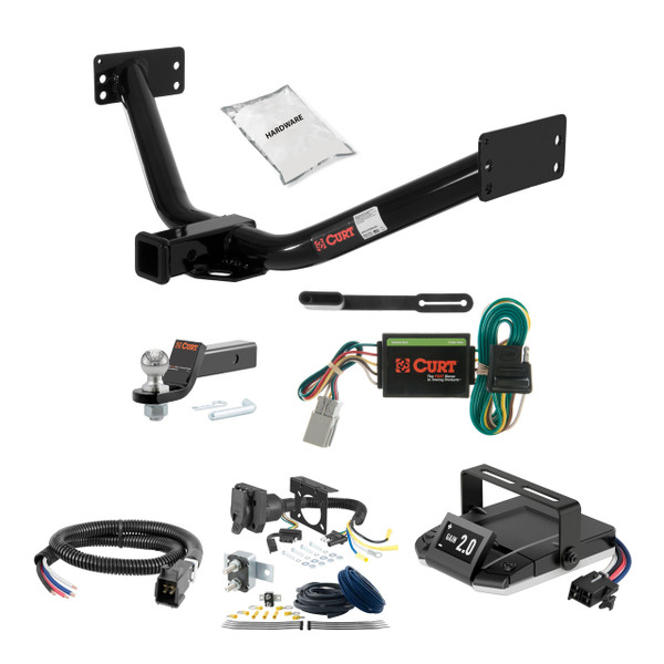 14 - 20 Acura MDX  -- 2 CURT Trailer Hitch + Assure Proportional Brake Controller Kit HBCW8 - CURT