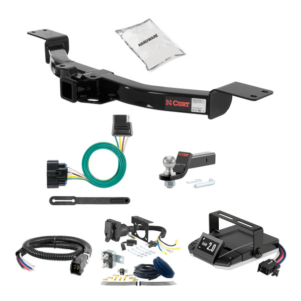 18-24 Buick Enclave 2 CURT Trailer Hitch + Assure Proportional Brake Controller Kit HBCW183 - CURT