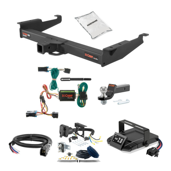 96-14 Chevrolet Express 1500 2 CURT Trailer Hitch + Assure Proportional Brake Controller Kit HBCW346 - CURT