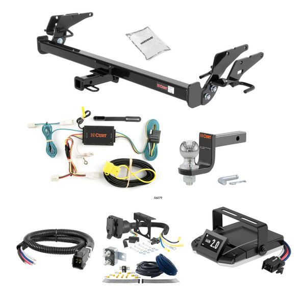 13-18 Toyota Avalon 1.25 CURT Trailer Hitch + Assure Proportional Brake Controller Kit HBCW2355 - CURT