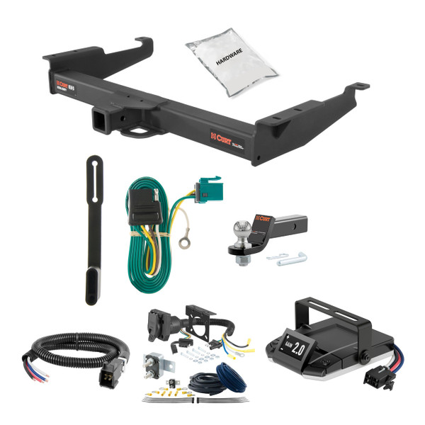 96-24 Chevrolet Express 2500 2 CURT Trailer Hitch + Assure Proportional Brake Controller Kit HBCW351 - CURT