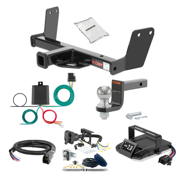 98-05 Volkswagen Passat Sedan, excluding 4MOTION 1.25 CURT Trailer Hitch + Assure Proportional Brake Controller Kit HBCW2505 - CURT